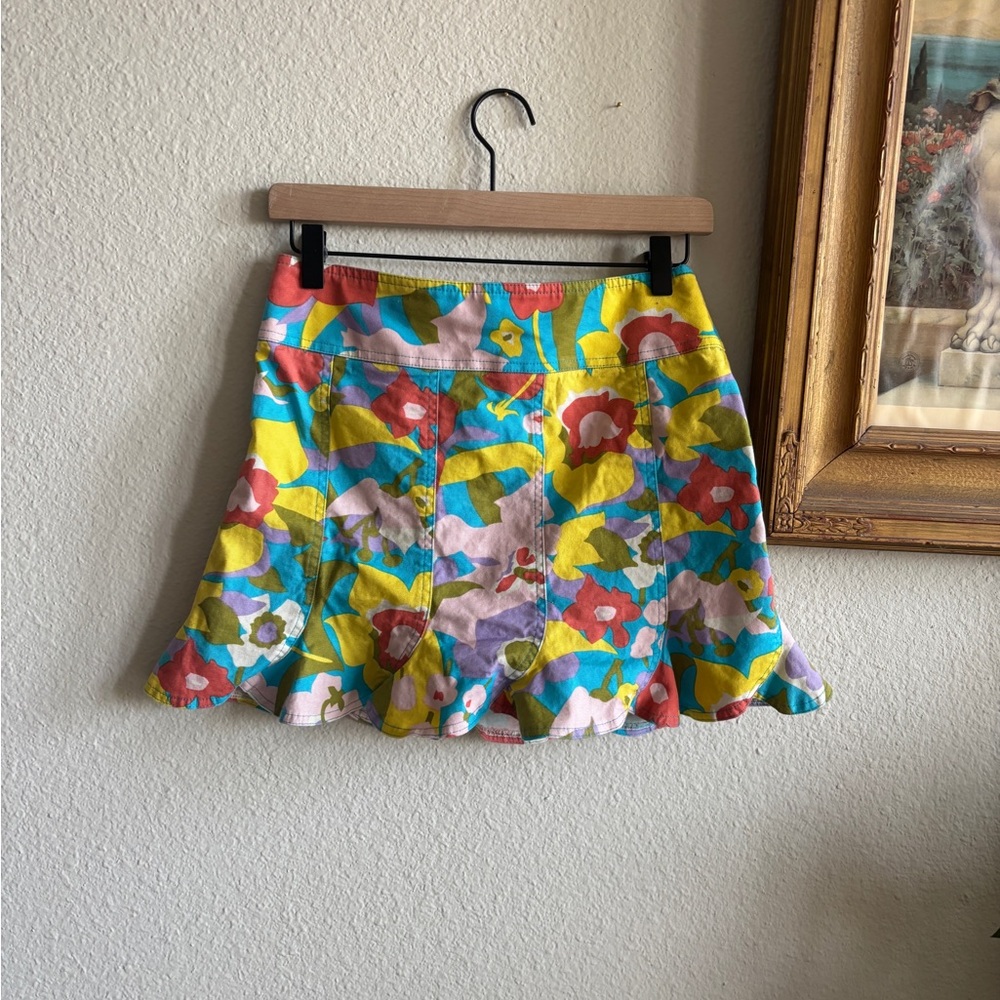 Nanette Lepore Colorful Floral Mini Skirt